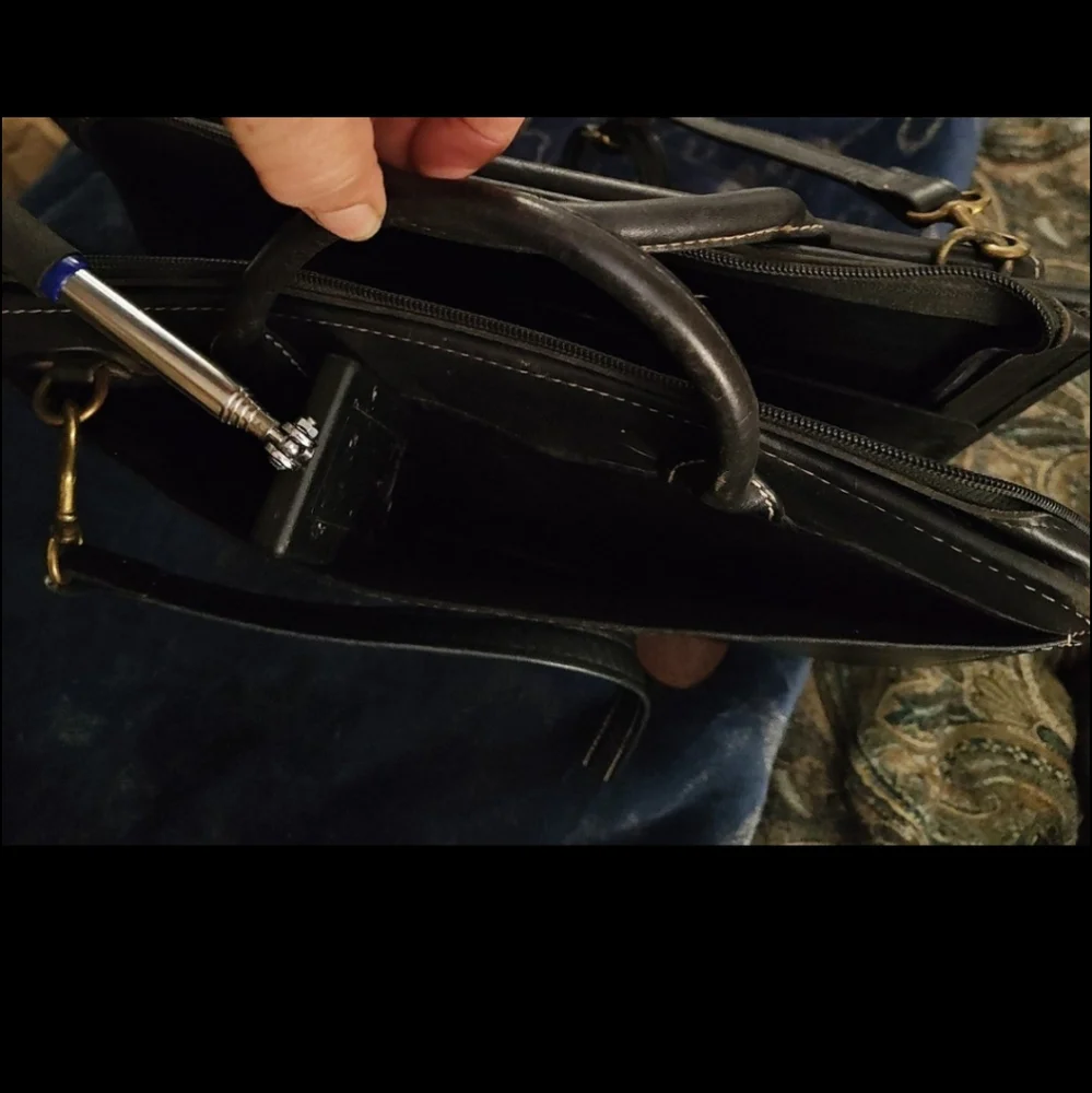 Franklin Covey Leather Crossbody Briefcase